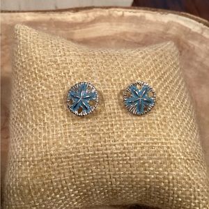 Sterling Silver Sand Dollar Earrings